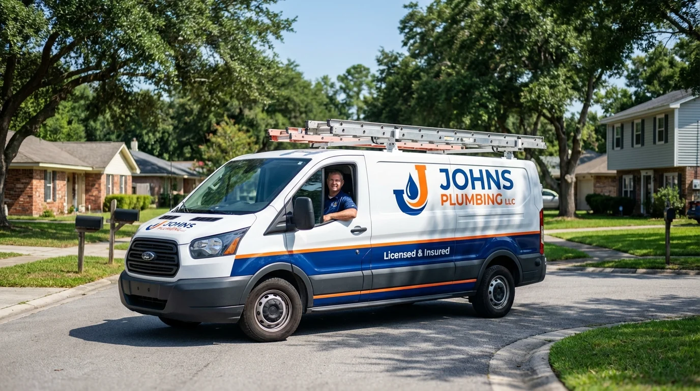 Johns Plumbing LLC service van in Orwigsburg, PA