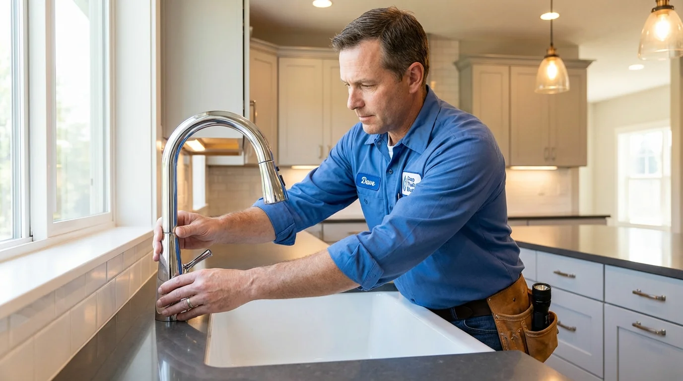 Kitchen faucet installation by Johns Plumbing LLC in Orwigsburg